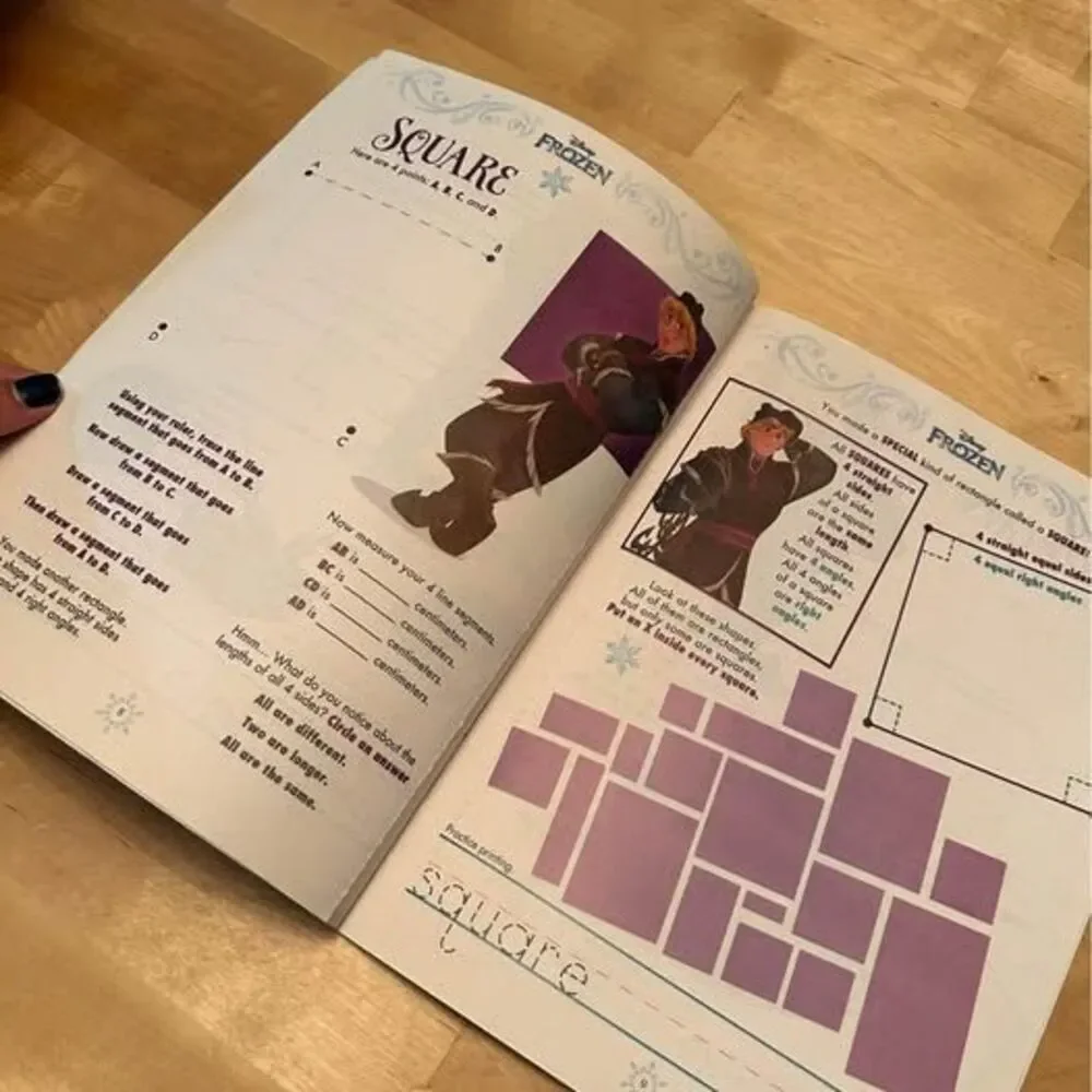 Frozen Early Math Basic Geometry Kids Math Book